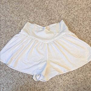 Aerie White Flowy Shorts